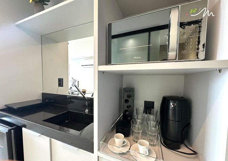 Flat Novo e Moderno À Beira Mar - MH