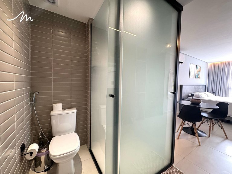 Flat Novo e Moderno À Beira Mar - MH