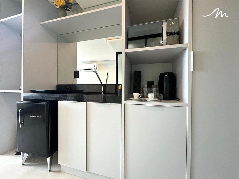 Flat Novo e Moderno À Beira Mar - MH