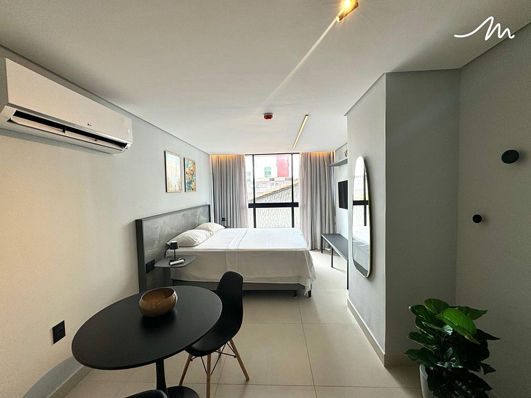 Flat Novo e Moderno À Beira Mar - MH