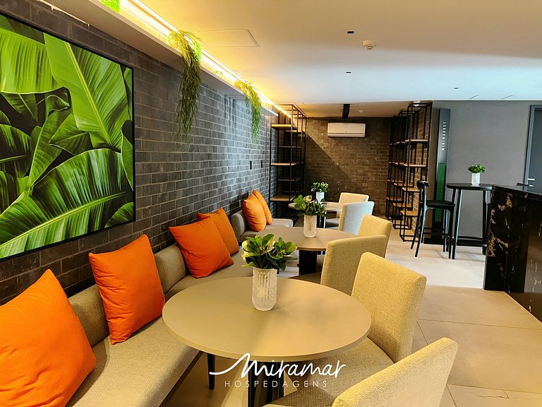 Flat Charmoso com Vista-Mar-Miramar