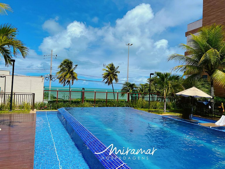 Apart.c/ Varanda-Vista p/Piscina e Mar-Cabo Branco