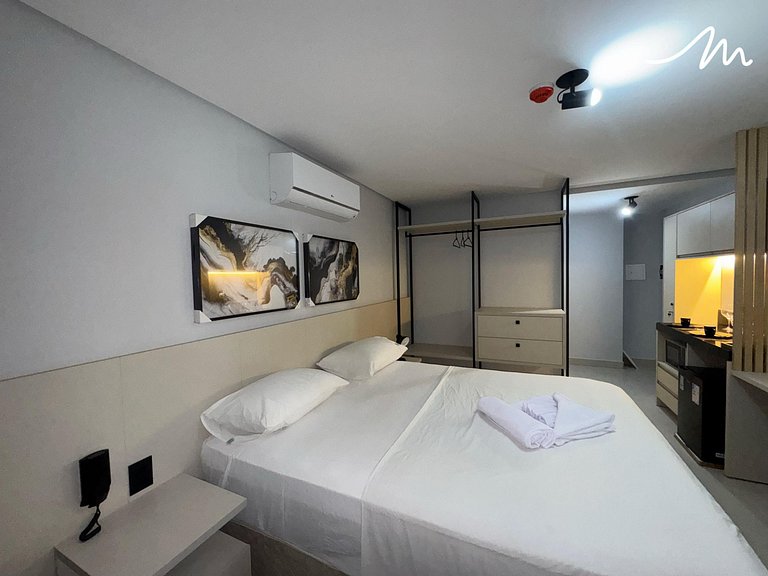 Flat p/ 2 pessoas Frente Mar- Pé Na Areia - MH