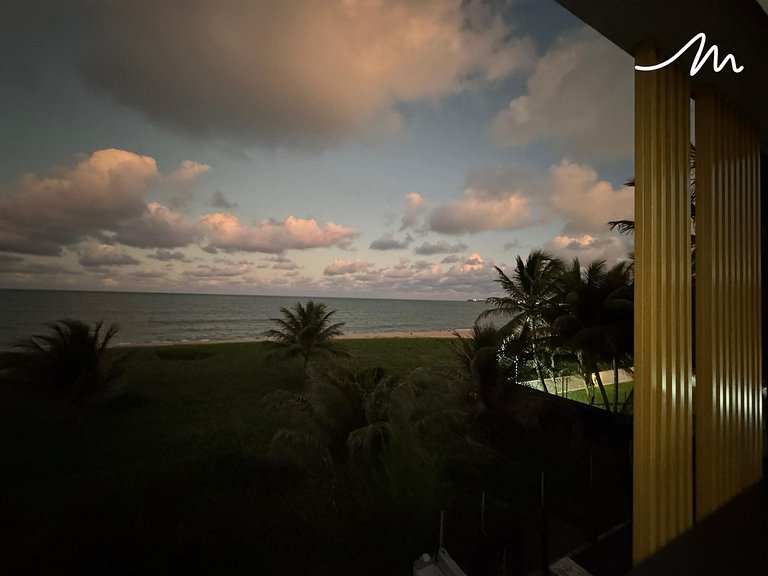 Flat p/ 2 pessoas Frente Mar- Pé Na Areia - MH