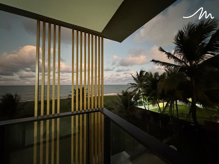 Flat p/ 2 pessoas Frente Mar- Pé Na Areia - MH