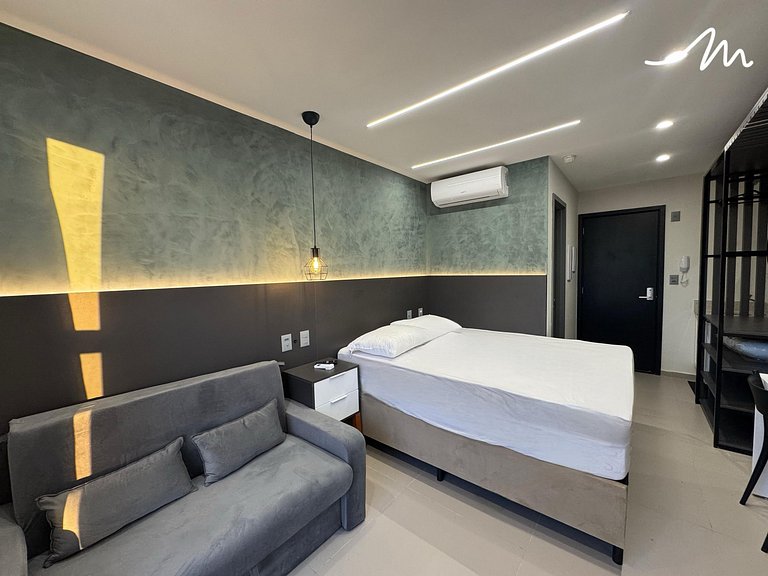 Confortável flat p/ 2 pessoas no Beach Haus - MH