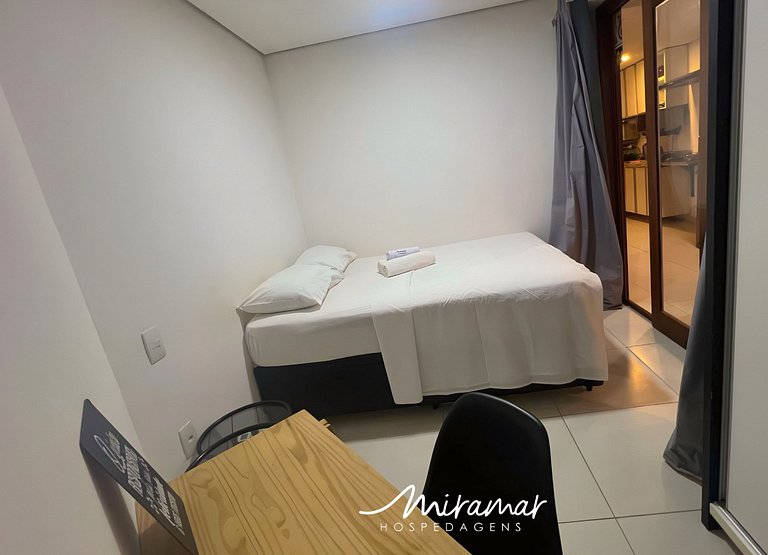 Apart. Vista-Mar c/Varanda p/4-Miramar Hospedagens