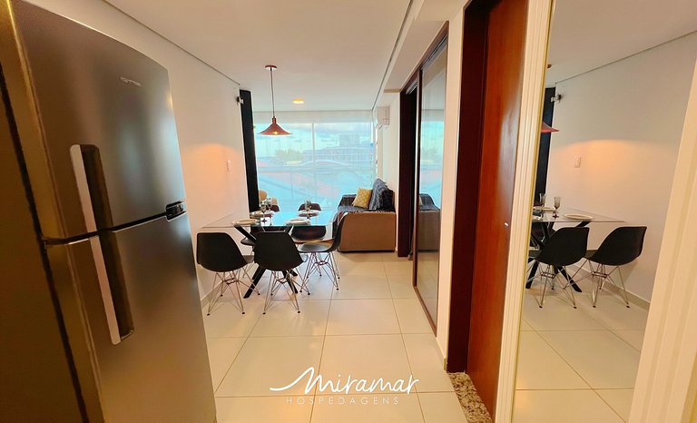 Apart. Vista-Mar c/Varanda p/4-Miramar Hospedagens