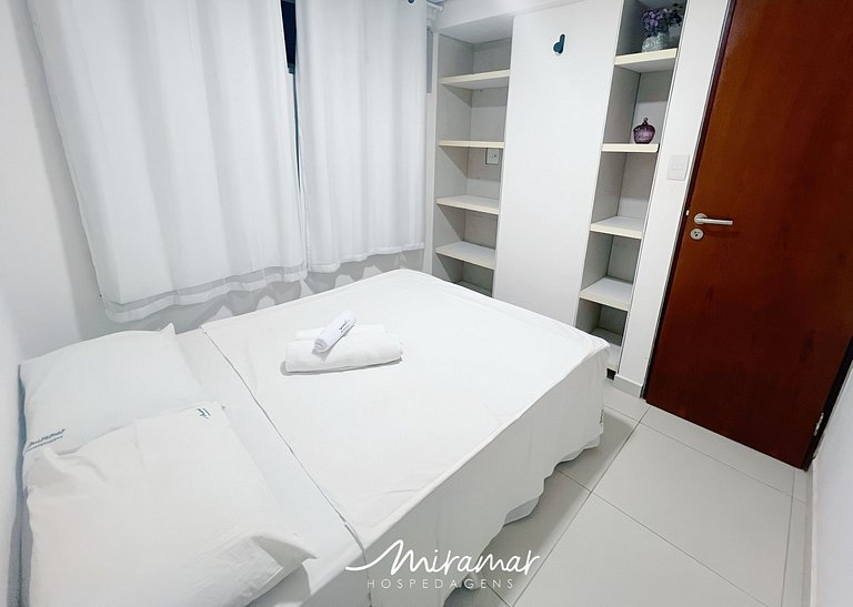 Apart. Vista-Mar c/Varanda p/4-Miramar Hospedagens