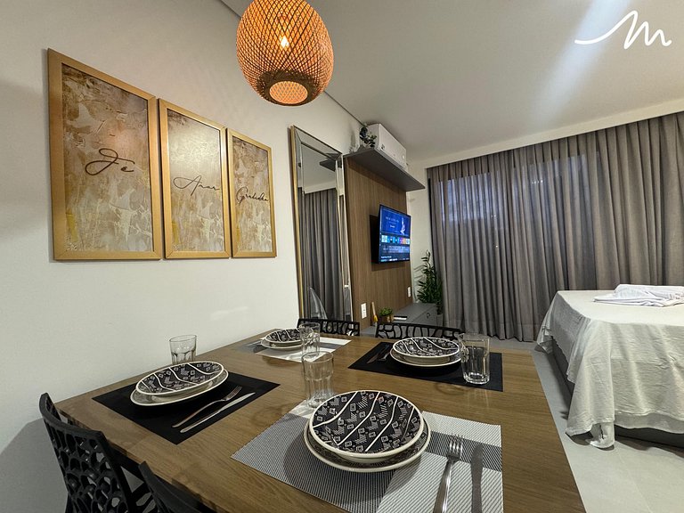 Charmoso Flat c/Varanda p/3 pessoas - Bessa
