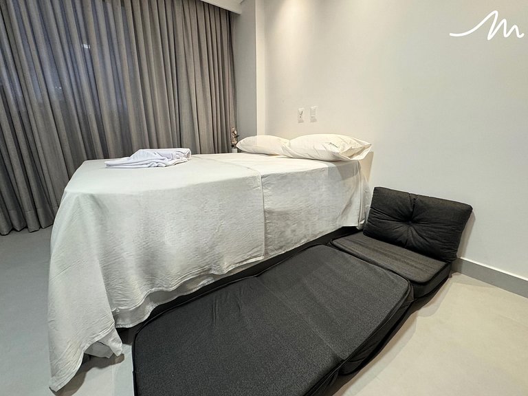 Charmoso Flat c/Varanda p/3 pessoas - Bessa