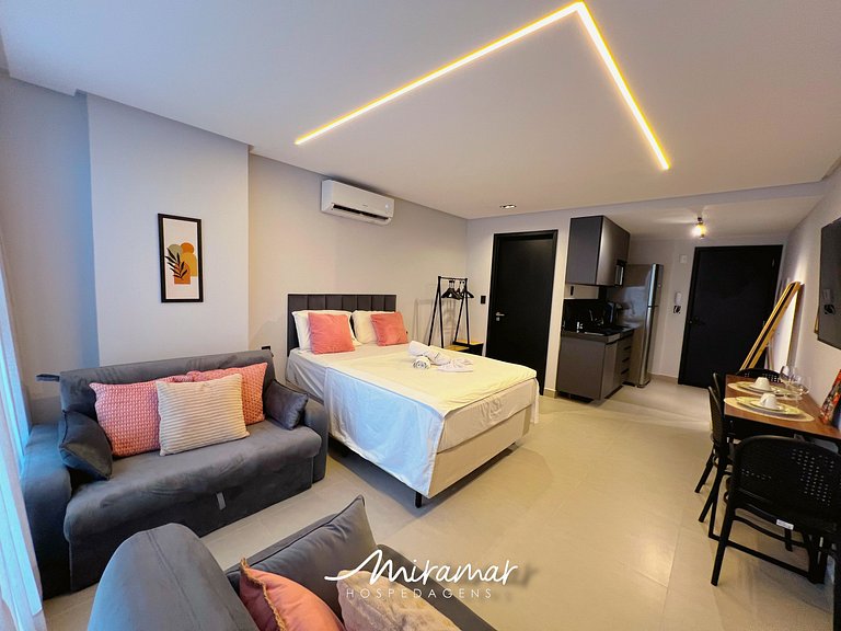 Confortável Flat no Way Tambaú p/ 4 Pessoas - MH