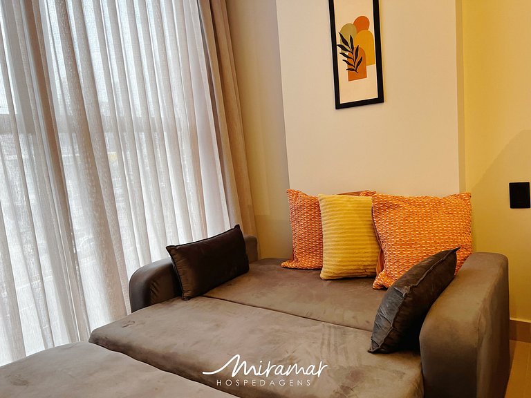 Confortável Flat no Way Tambaú p/ 4 Pessoas - MH