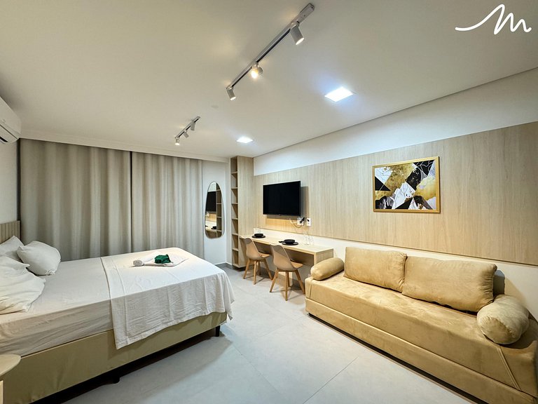 Charmoso Flat c/Varanda p/4pessoas - Bessa - MH