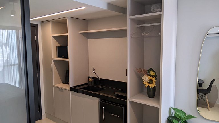 Flat Charmoso com Vista-Mar-Miramar