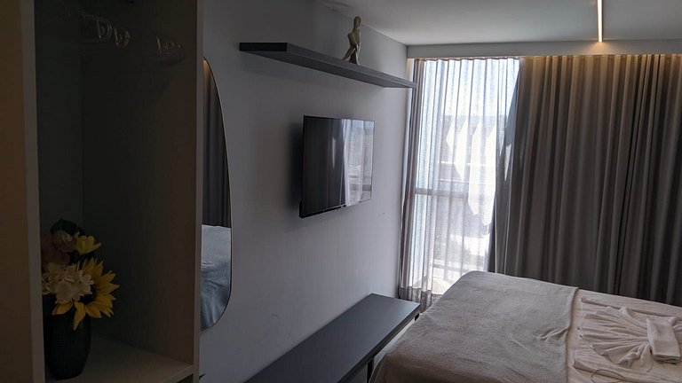 Flat Charmoso com Vista-Mar-Miramar