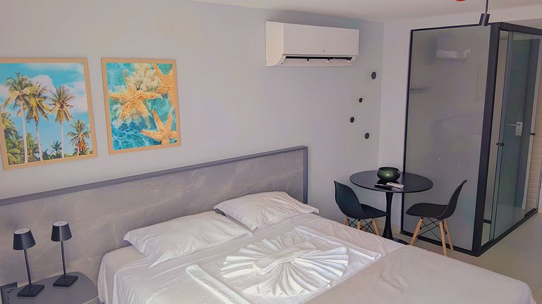 Flat Charmoso com Vista-Mar-Miramar