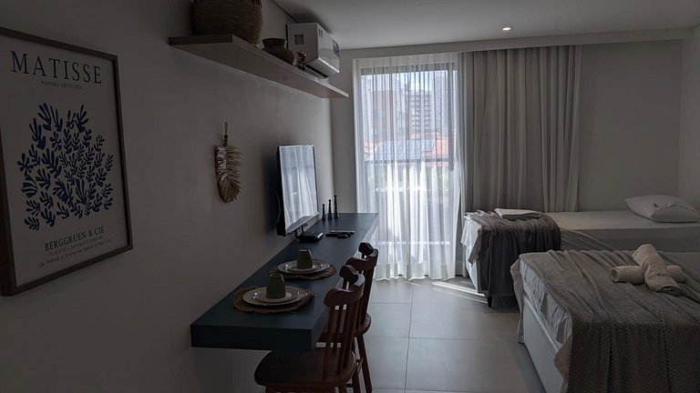 Aconchegante Flat p/ 3 pessoas-Bessa