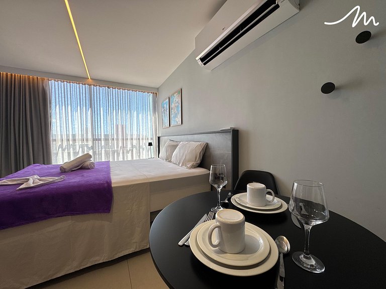 Flat Charmoso com Vista-Mar-Miramar