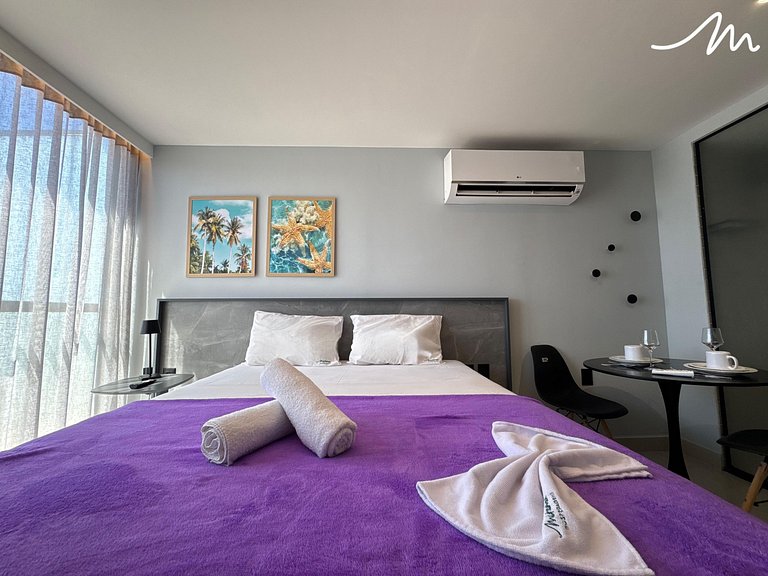 Flat Charmoso com Vista-Mar-Miramar
