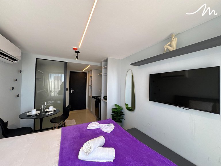 Flat Charmoso com Vista-Mar-Miramar