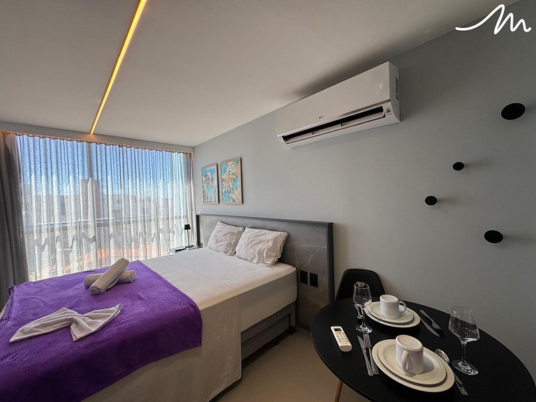 Flat Charmoso com Vista-Mar-Miramar