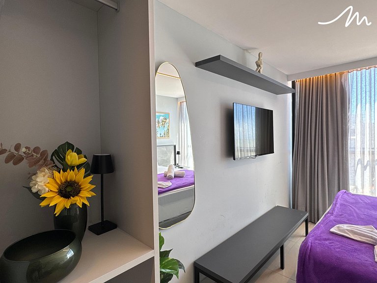Flat Charmoso com Vista-Mar-Miramar