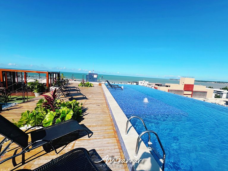 Flat Familiar p/ 4 a 250m da Praia (MH)