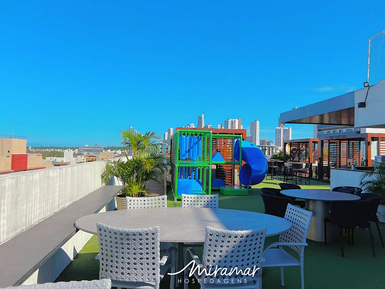 Flat Equipado a 250m da Praia – Conforto p/ 3 (MH)