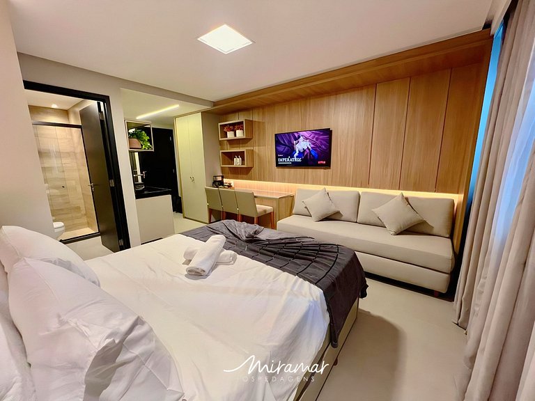 Charmoso Flat no Way Tambaú p/ 4 Pessoas - MH