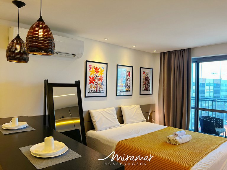 Flat Vista Mar c/Varanda p/2 pessoas no Box 150