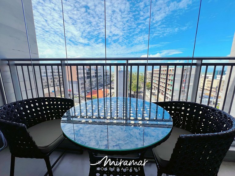 Flat Vista Mar c/Varanda p/2 pessoas no Box 150
