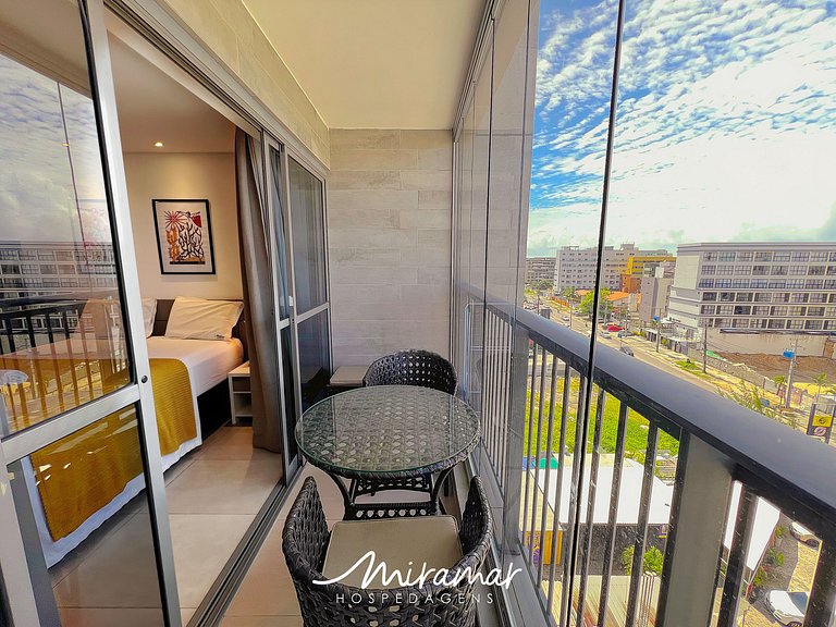 Flat Vista Mar c/Varanda p/2 pessoas no Box 150