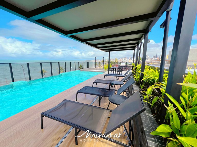 Flat com Terraço Beach Haus – Miramar Hospedagens