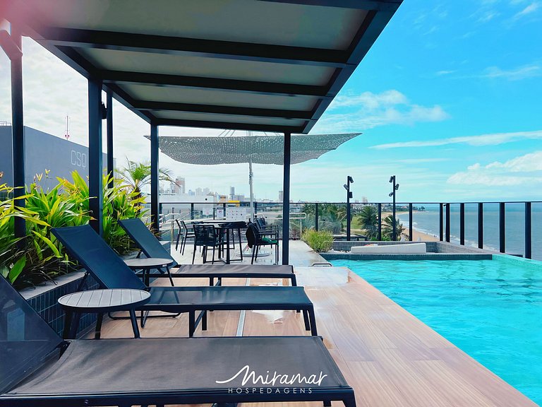 Flat com Terraço Beach Haus – Miramar Hospedagens