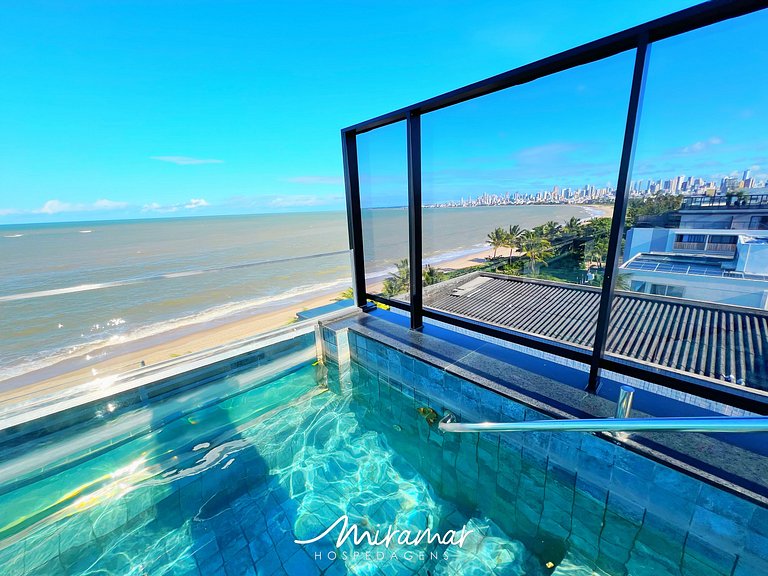 Flat c/Terraço Alta Marine-Miramar Hospedagens