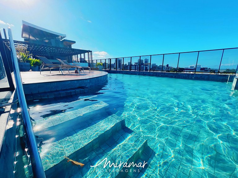 Flat c/Terraço no Alta Marine-Miramar