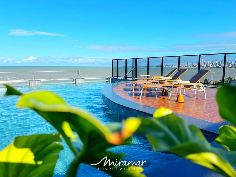 Flat para Casal c/ Varanda Vista Mar Alta Marine