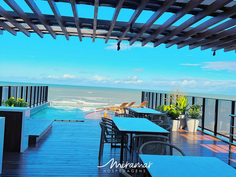Flat c/Terraço Alta Marine-Miramar Hospedagens