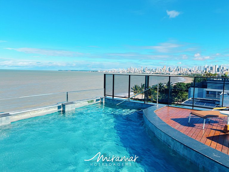 Flat c/Terraço Alta Marine-Miramar Hospedagens