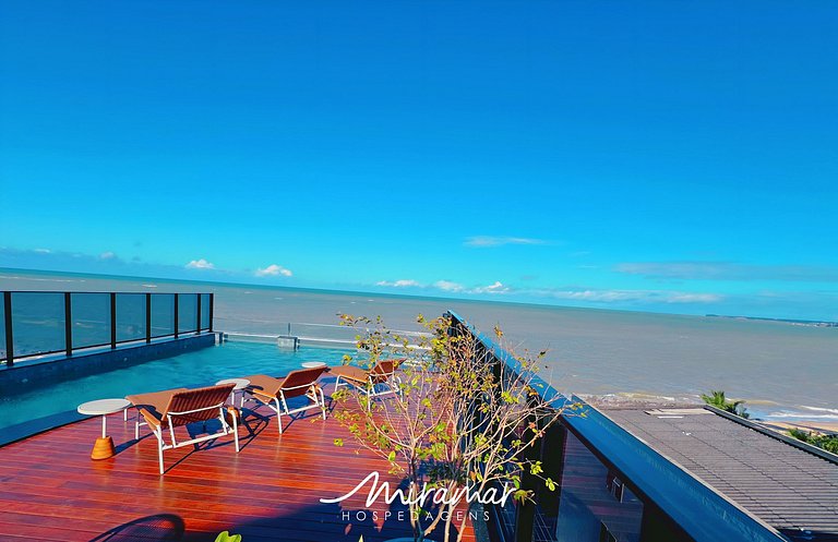 Flat c/Terraço Alta Marine-Miramar Hospedagens