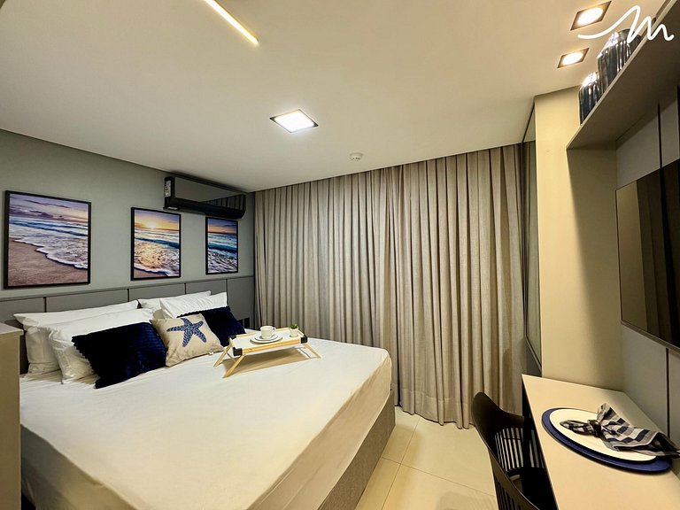 Flat c/Terraço Alta Marine-Miramar Hospedagens