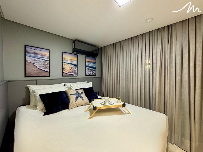 Flat c/Terraço Alta Marine-Miramar Hospedagens