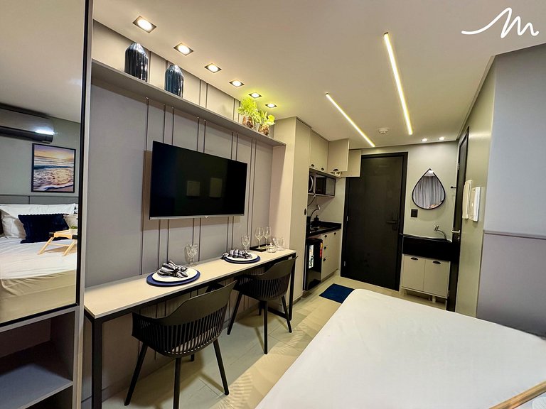 Flat c/Terraço Alta Marine-Miramar Hospedagens