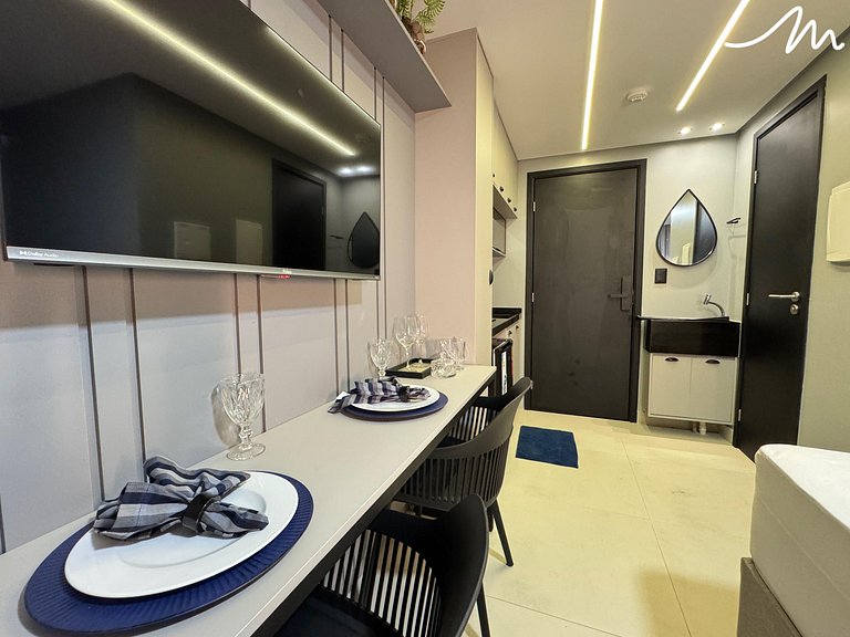 Flat c/Terraço Alta Marine-Miramar Hospedagens