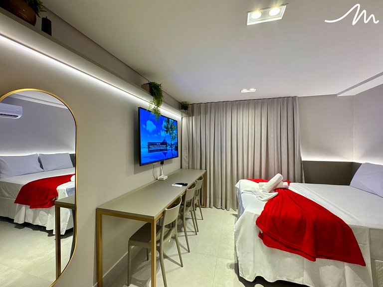 Flat Sofisticado p/ 3 em Cabo Branco-Miramar