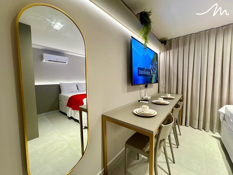 Flat Sofisticado p/ 3 em Cabo Branco-Miramar