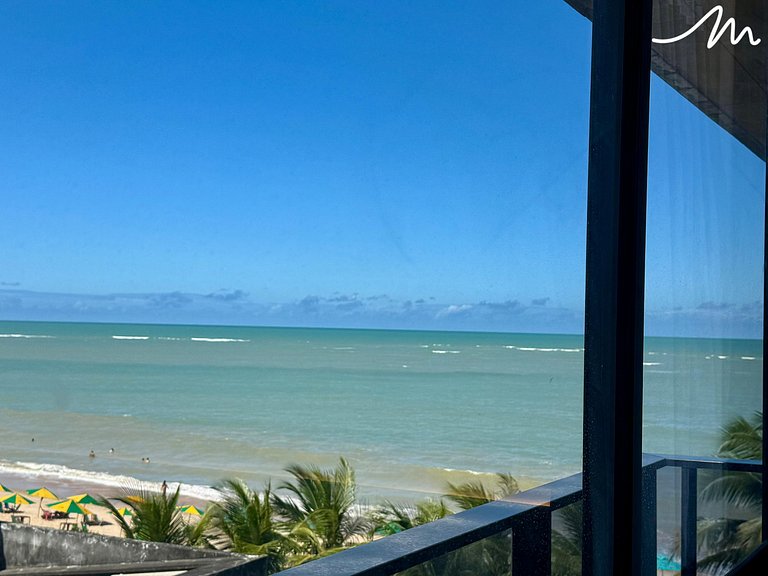 Flat com Varanda Vista Mar Alta Marine- Miramar