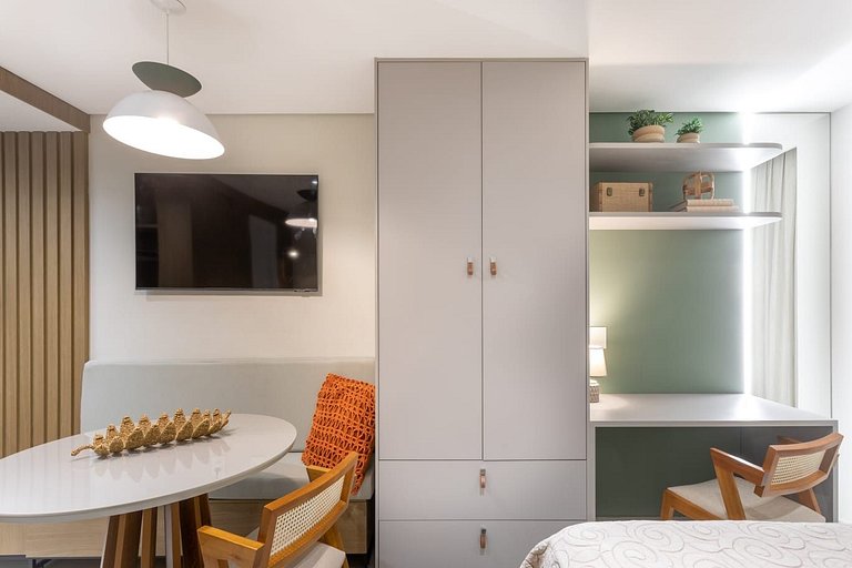 Moderno Flat p/ 6 pessoas -Bessa