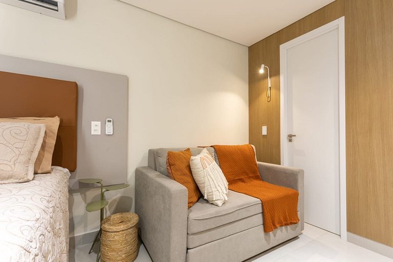 Moderno Flat p/ 6 pessoas -Bessa
